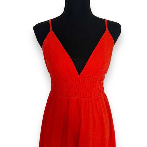 MVN The Label Feast of Fire Midi Dress Orange Size US 10 - Picture 4 of 11